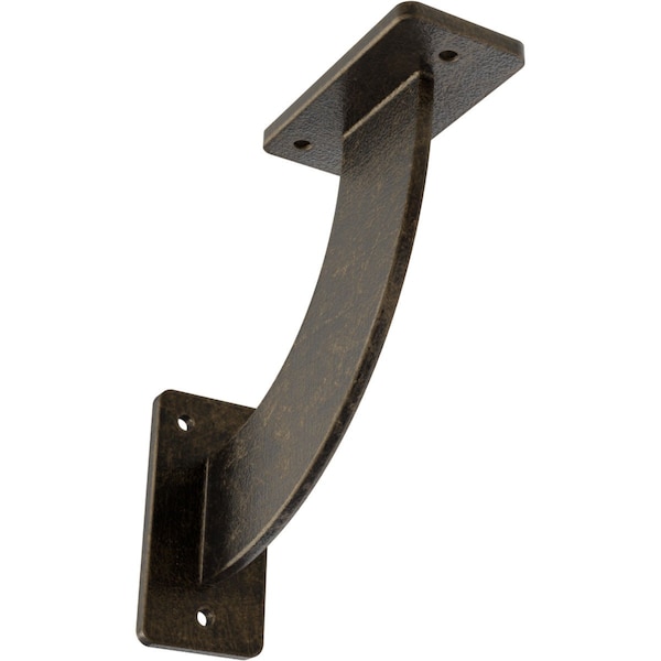 Ekena Millwork Bradford Steel Bracket, Antiqued Pale Gold 2"W x 7"D x 7"H BKTM02X07X07BRAPG - main
